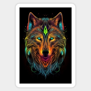 Neo Wolf: A Contemporary Twist on a Timeless Icon Sticker